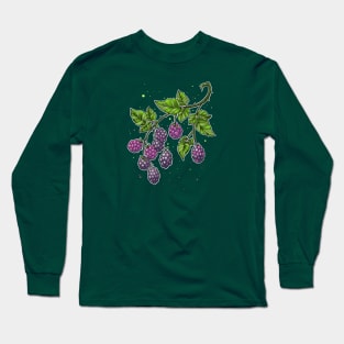 blackberries on twig Long Sleeve T-Shirt